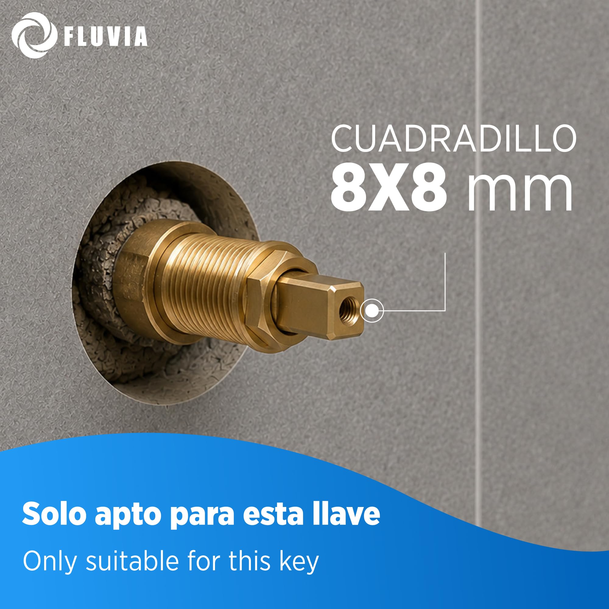 FLUVIA Embellecedor NEGRO | Pack 1 | Tapa llave de Paso Agua | Ø69x59mm | Mando Oculto y Plafón | para Ducha Piscina, Grifo Empotrado, Embellecedor Grifo Pared (oculto)