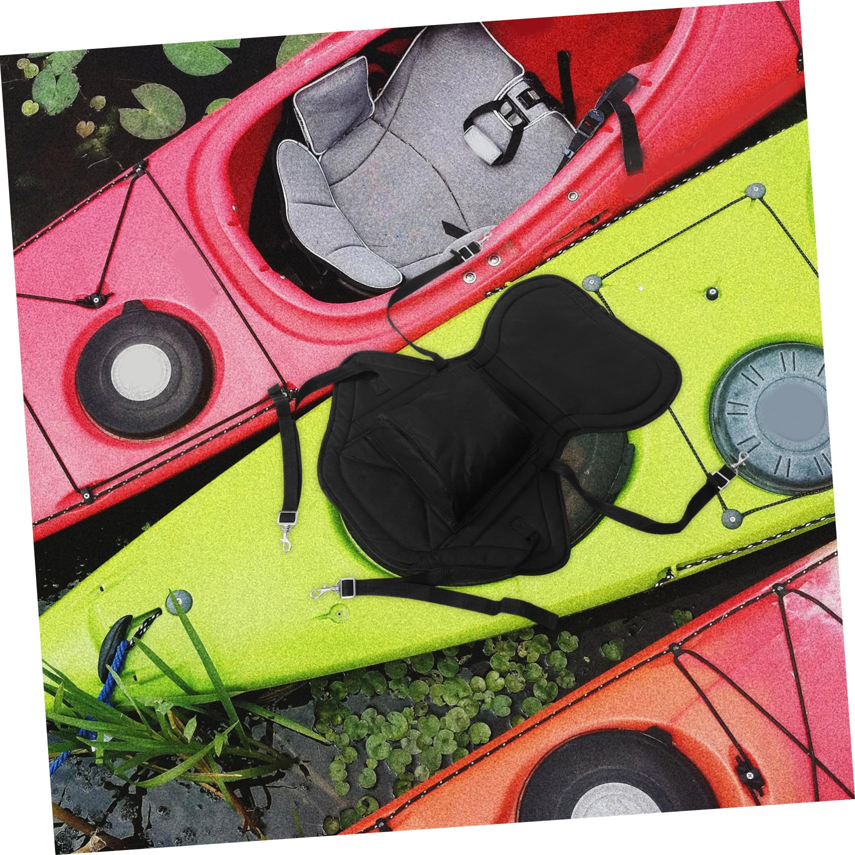 SUPVOX Asiento Hinchable para Kayak Diseño Ergonómico y Tela Oxford, Cojín de Respaldo Portátil Reutilizable para Actividades al Aire Libre