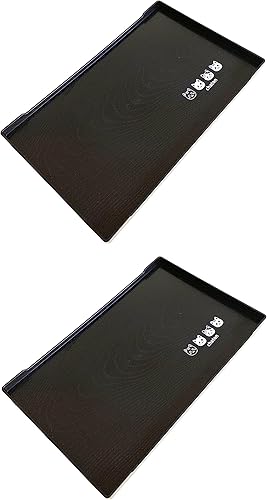 JapanBargain, Bandejas de servir bandejas de plástico japonés lacado para té, bandeja de sake, platos de sushi, platos de aperitivos, hechas en