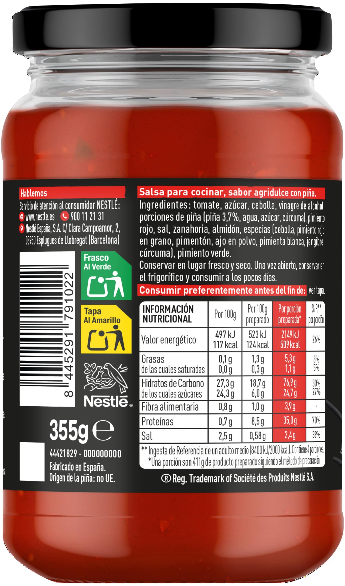 Maggi Salsa Asiática Agridulce 6 x 355 g
