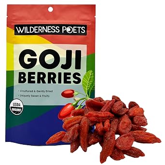 Wilderness Poets Goji Berries - Organic & Raw - 8 Ounce - 227g