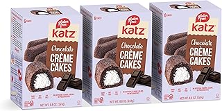 Katz Gluten Free Chocolate Crème Cake, Snack For Adults And Kids. Free of Dairy, Peanuts, Tree Nuts, Soy, and Sesame. Kosher 8.8 oz (3pk)