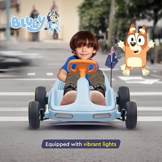 Bluey - 12V Electric Go Kart for Kids, Outdoor Fun, Beginner Friendly