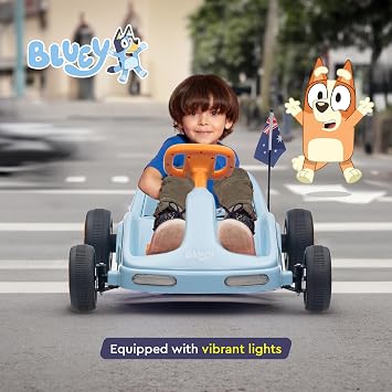 Bluey - 12V Electric Go Kart for Kids, Outdoor Fun, Beginner Friendly
