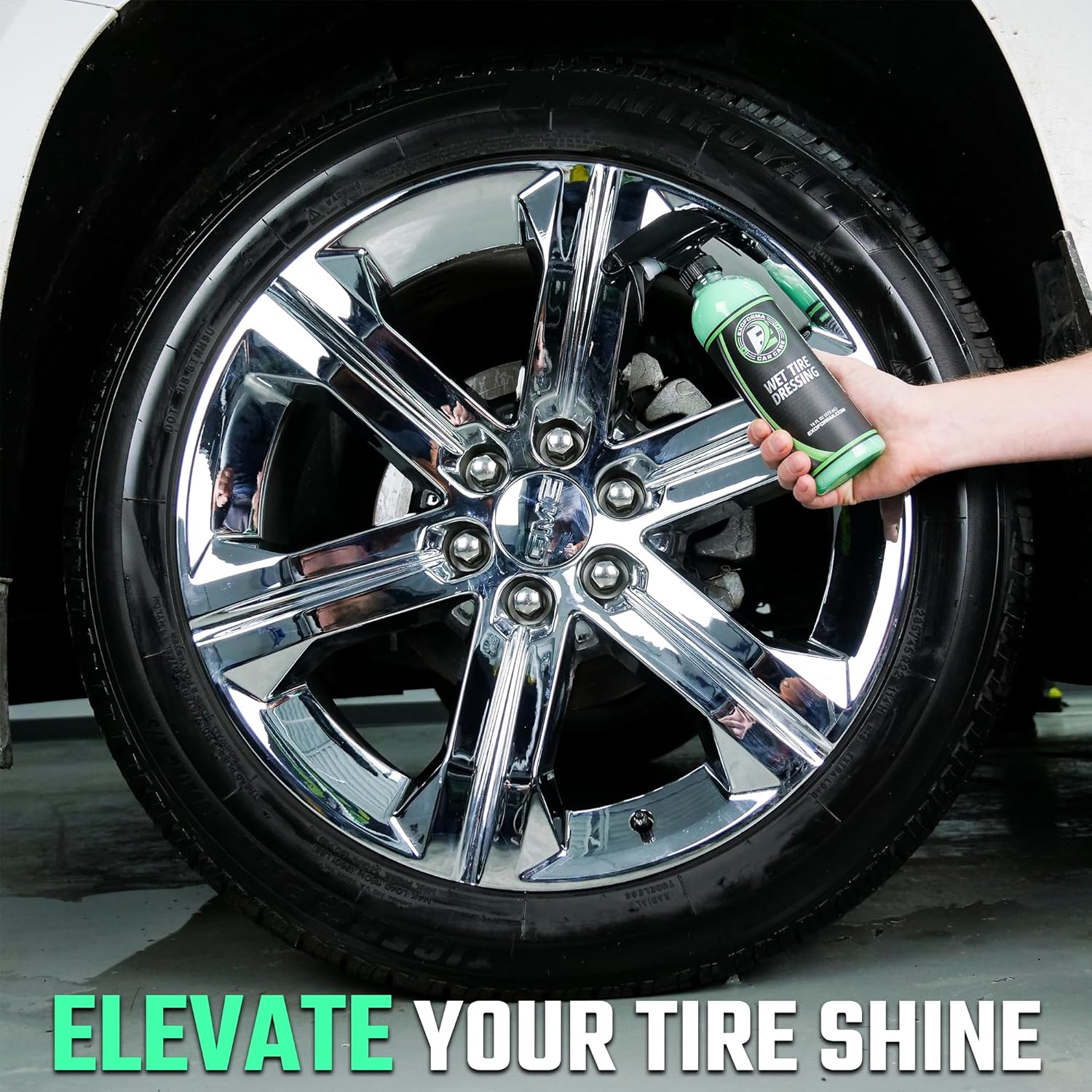 ExoForma Wet Tire Dressing Spray - Extremely High Shine Tire Dressing for That Wet Look - No Sling, Non-Greasy Silicone Formula with UV Protection - Easy to Apply, Minimal Cure Time - 16 fl oz - Image 4