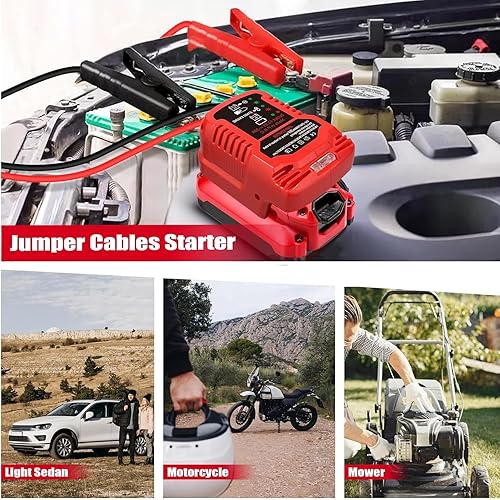 Miniatura 5 de Adaptador de cables de puente para batería Milwaukee M18 de 18 V M18, motores diésel de hasta 3.5 L, batería portátil de arranque de coche de 12 V,