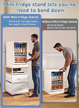 Mini Fridge Table Sasyxdc Mini Fridge Stand With Storage Drawer 300 Lb Load Capacity Mini Fridge Stand Lockable Wheel Beverage Compact Refrigerator Stand Storage Cabinet Do Mini Fridge Shelf