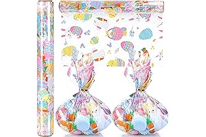 Gueevin Easter Wrapping Paper Roll: Crystal Clarity for Easter Cheer