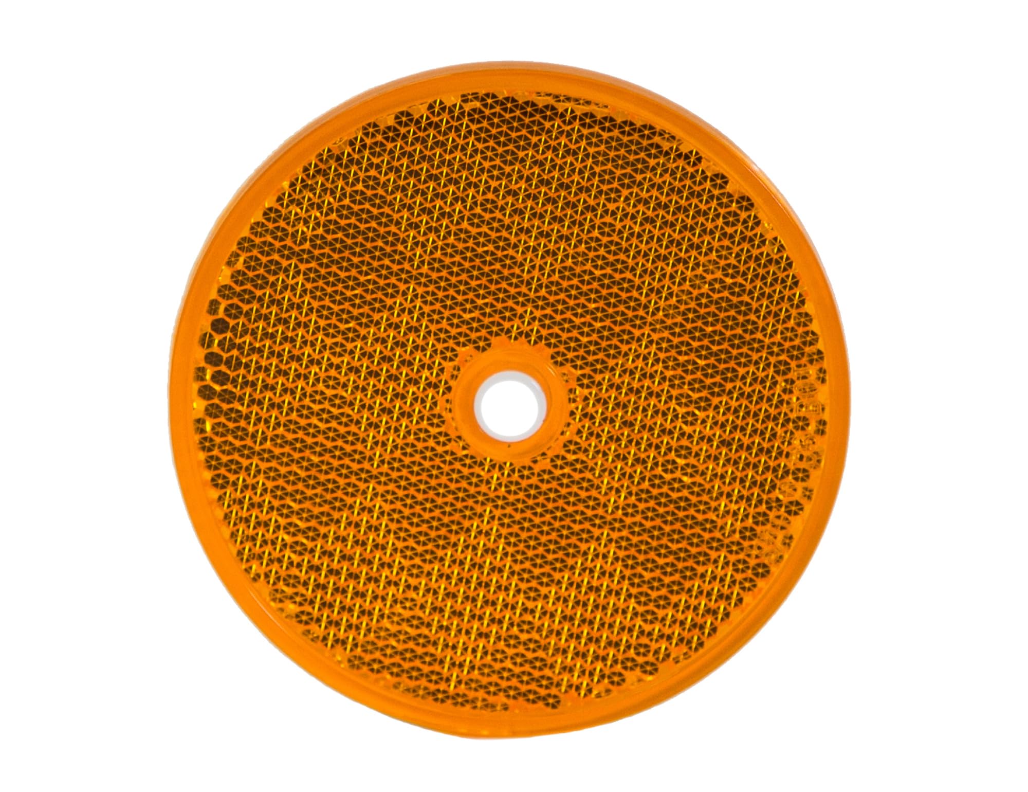 Buyers Products 5623317 Orange Round DOT Bolt-On Reflector 3.2 Inch