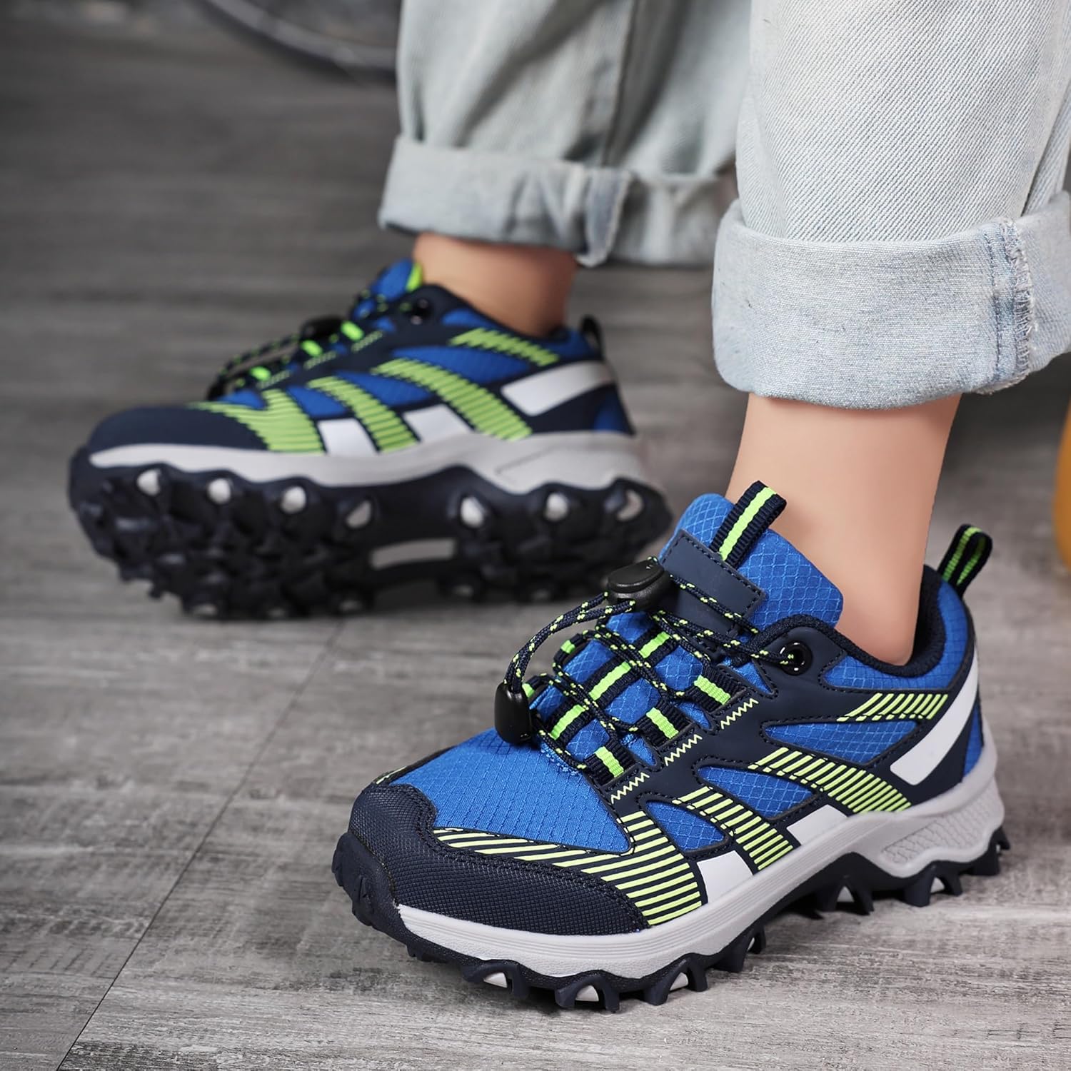 Hiking Boys Shoes Low Top Outdoor Sneakers Trekking Walking Climbing for Little Kids