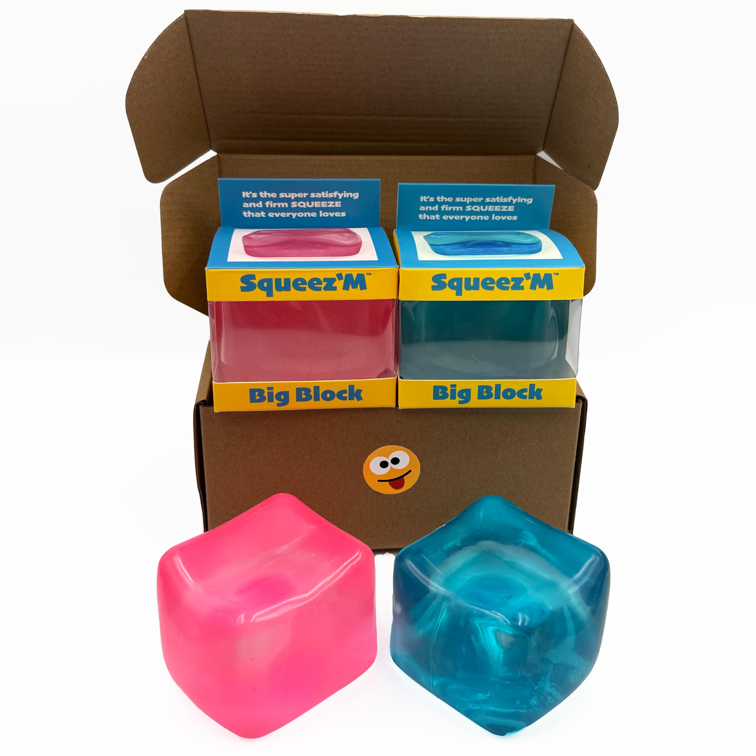 Squeez'M Big Block Sensory Cube | ASTM Certified 3+ for Kids & Adults - main product image