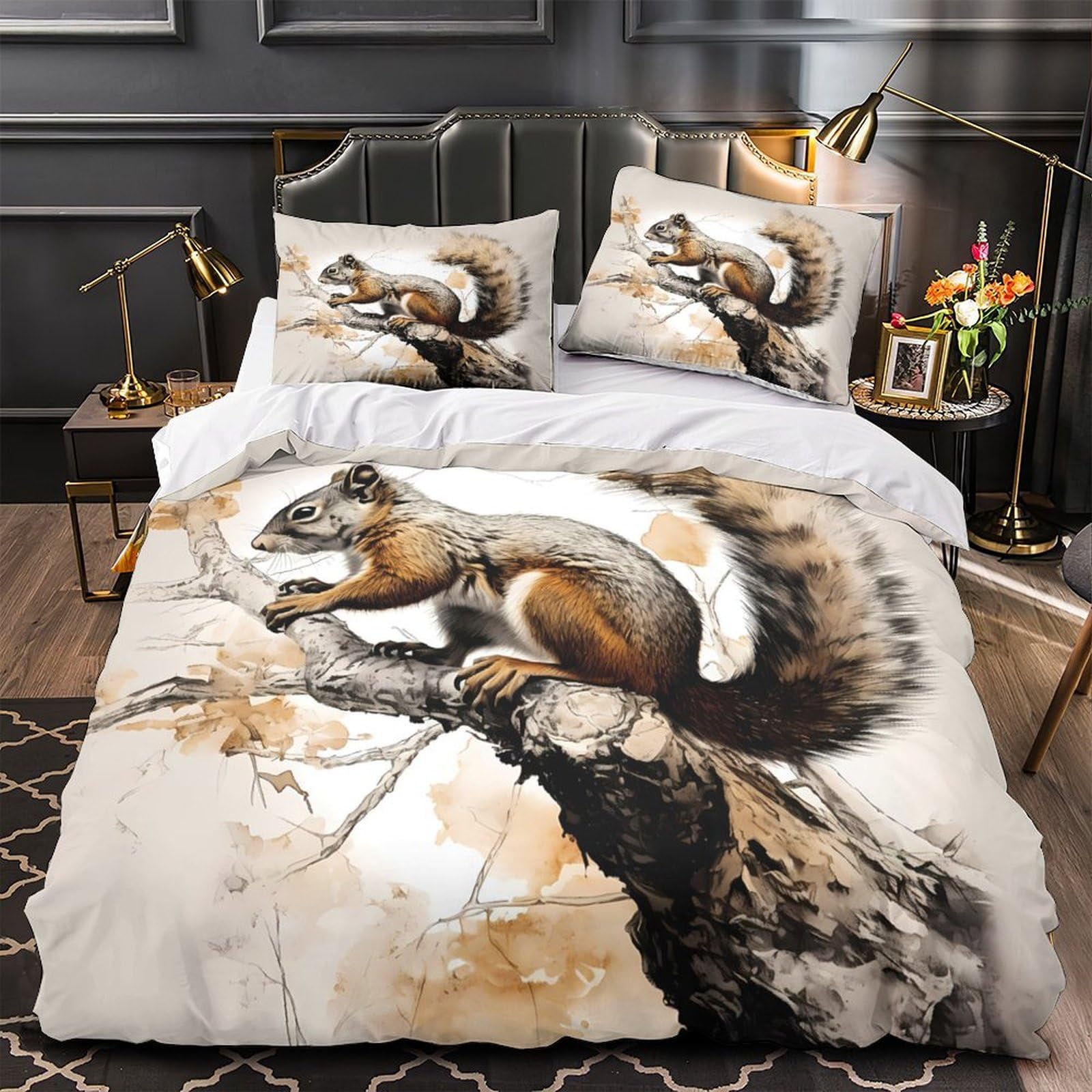 Housse de couette écureuil perché pour créer un cocon douillet