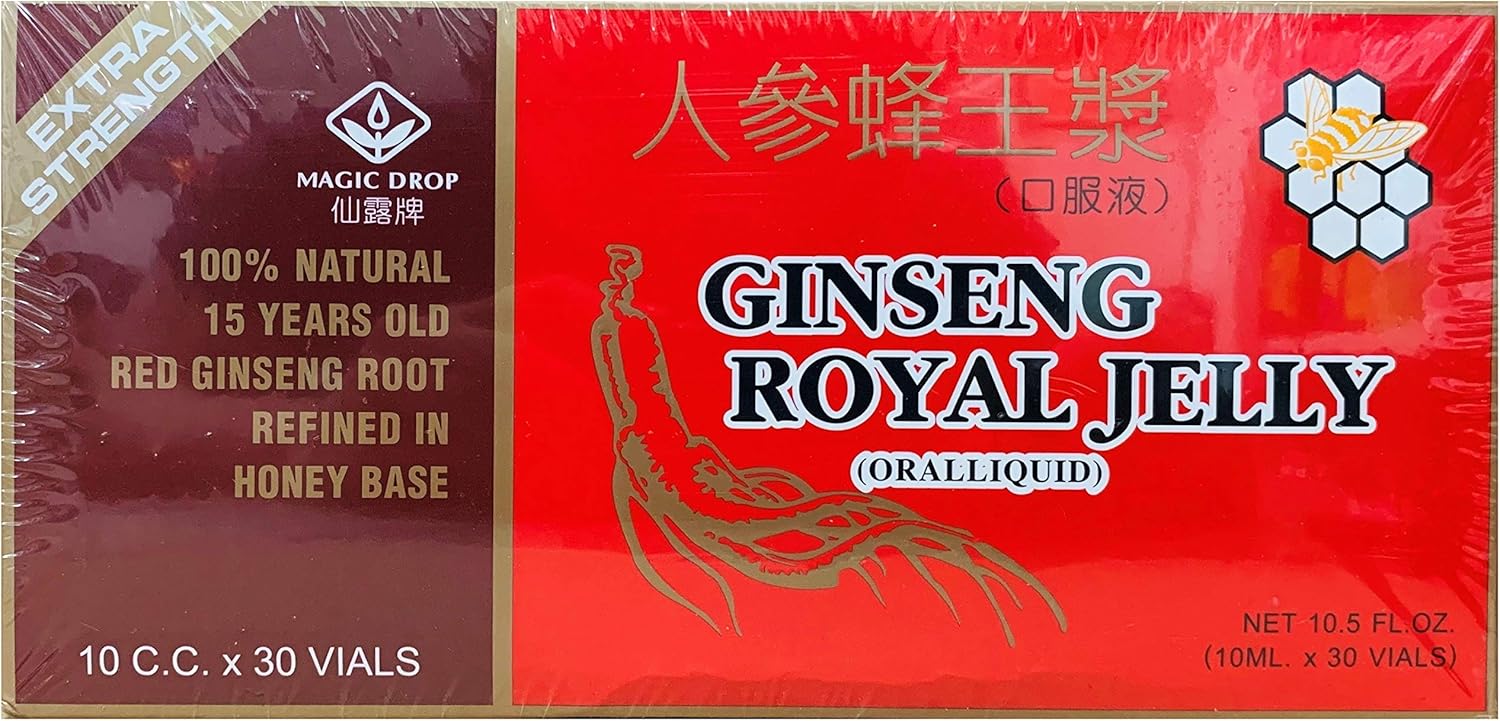 New Green Nutrition 3 Boxes Magic Drop Ginseng Royal Jelly (30 Vials), Total 90 Vials
