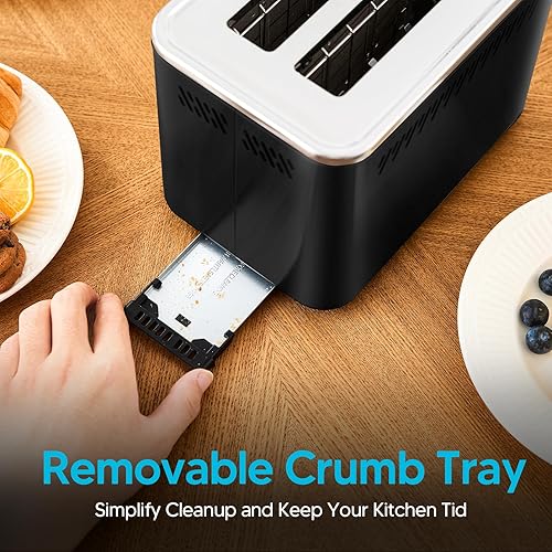 Miniatura 8 de Tostadora de 2 rebanadas (negro)