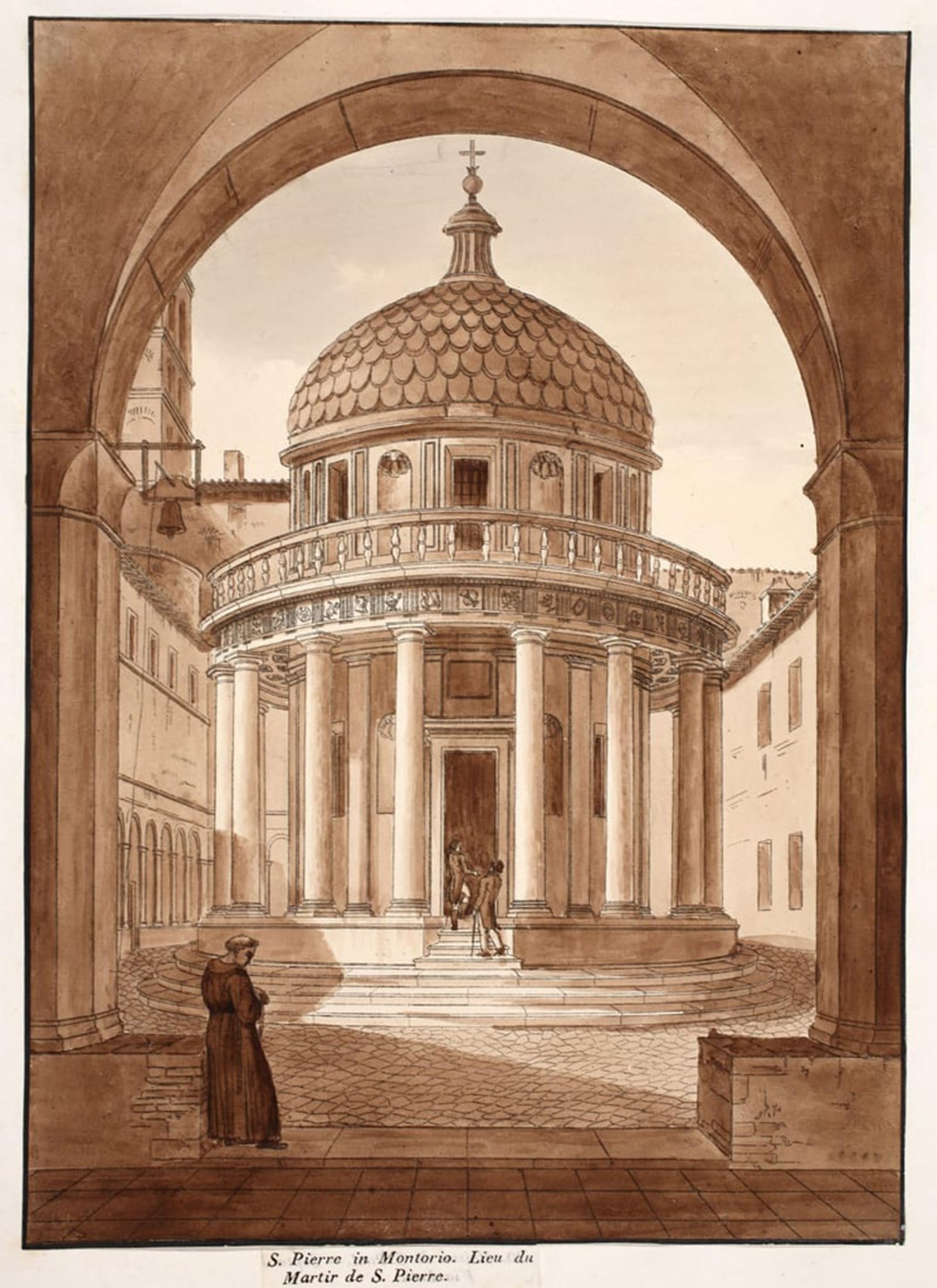 POSTERIIk Famous Animal Posters Vintage Picture San Pietro in Montorio the Site of St Peter's Martyrdom by Agostino Tofanelli Modern Wall Decor for Home Decor 60x90cm