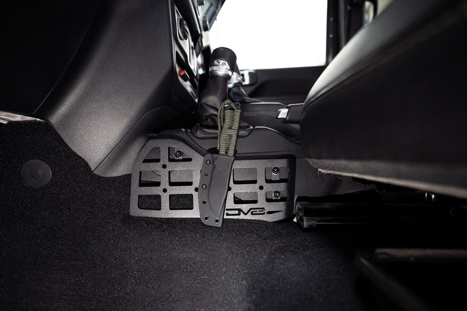 Center Console Molle Panels for 2018-2026 Jeep Wrangler & 2020-2026 Jeep Gladiator | Mount for Pouches, Med-Kits, Tools, Holsters & Other Accessories | Automatic & Manual Transmissions | DV8 Offroad