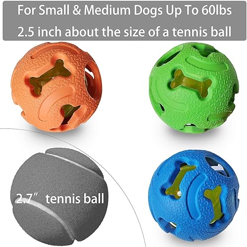 Miniatura 2 de Leejec Juguetes chirriantes para perros masticadores agresivos, juguete masticable prácticamente indestructible para razas grandes y medianas, bolas