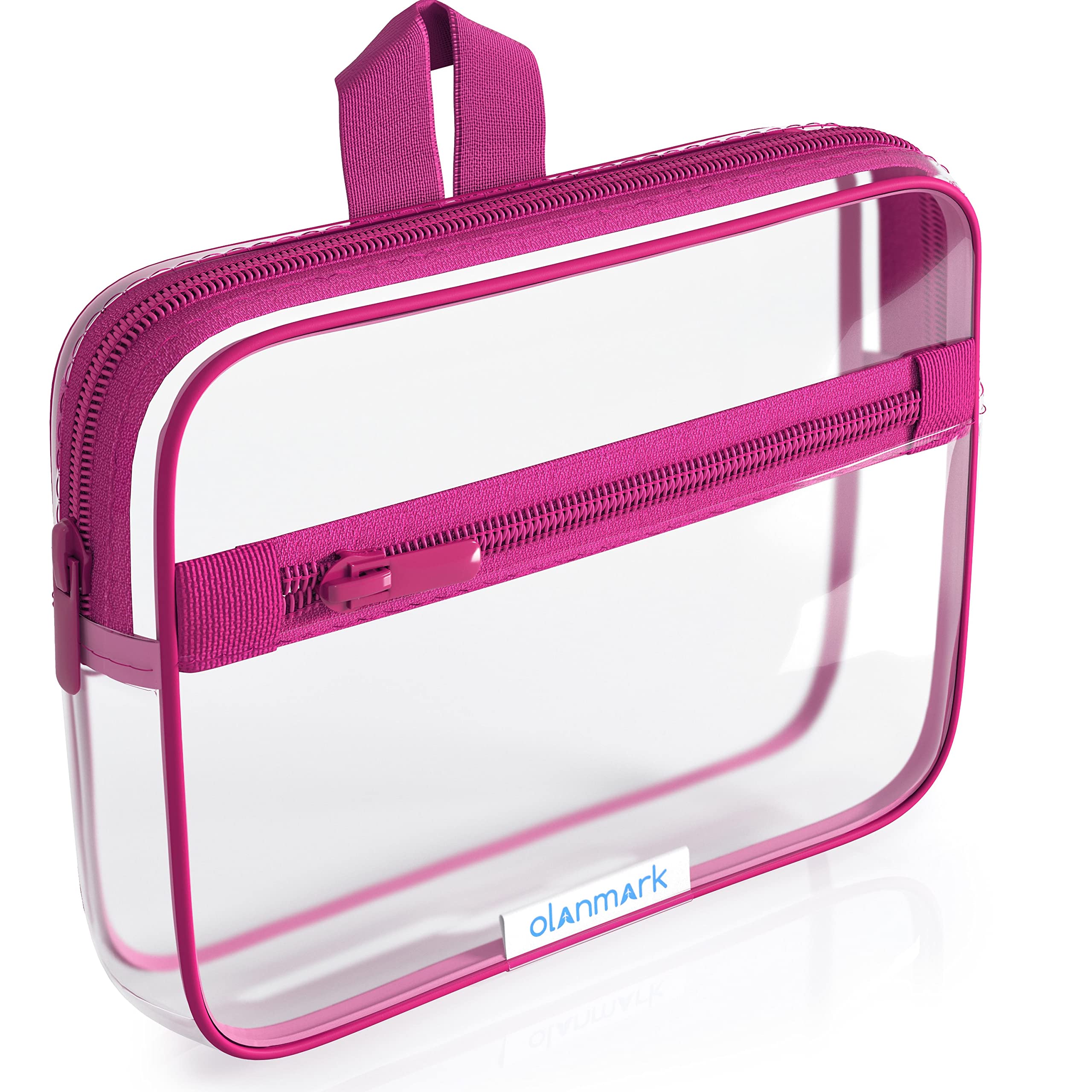 TSA Approved Toiletry Bag 3-1-1 Clear Travel Cosmetic Bag with Handle - Quart Size Bag with Zipper - Carry-on Luggage Clear Toiletry Bag for Liquids -