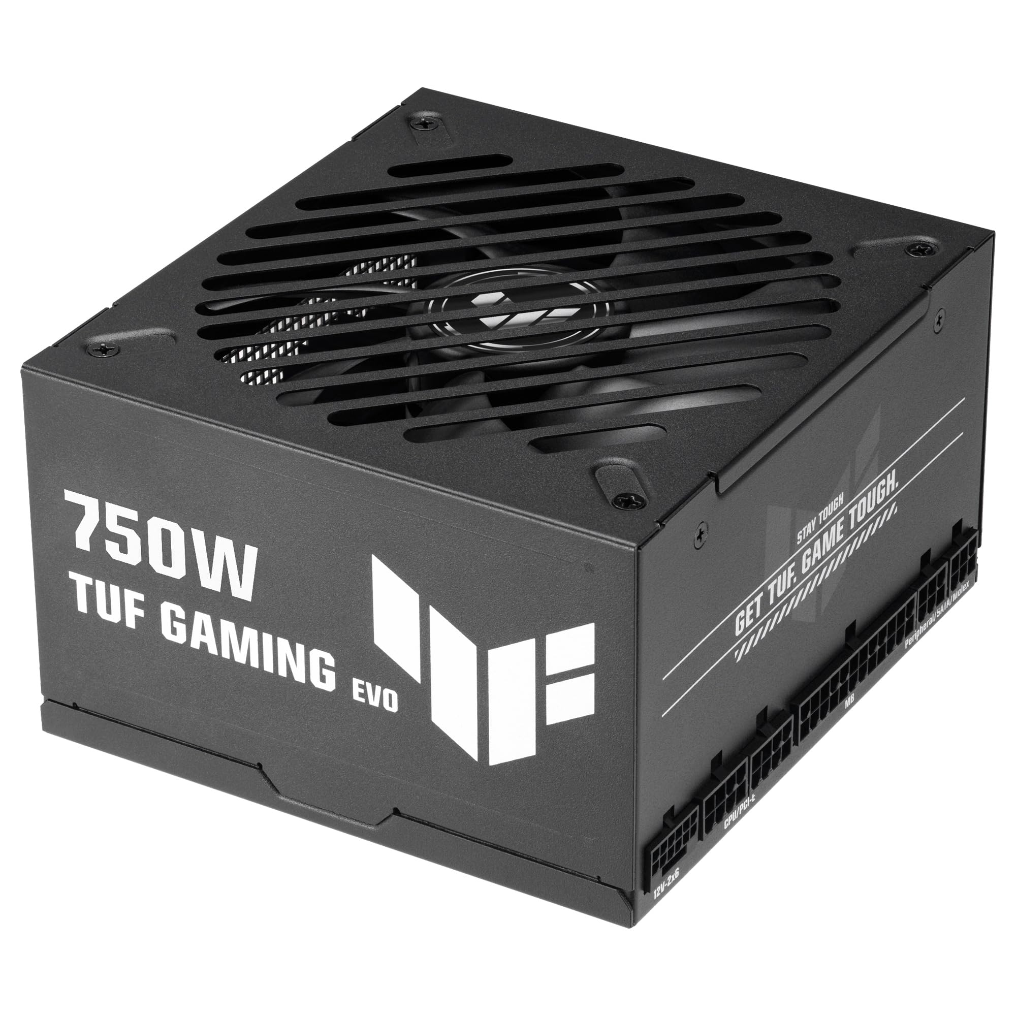 ASUS TUF Gaming 750W Gold EVO - Fuente de alimentación Modular (certificación 80 Plus y Cybenetics Gold, ATX 3.1, PCIe 5.1, Cable 12V-2x6, 8 años de Cobertura, componentes de Grado Militar)