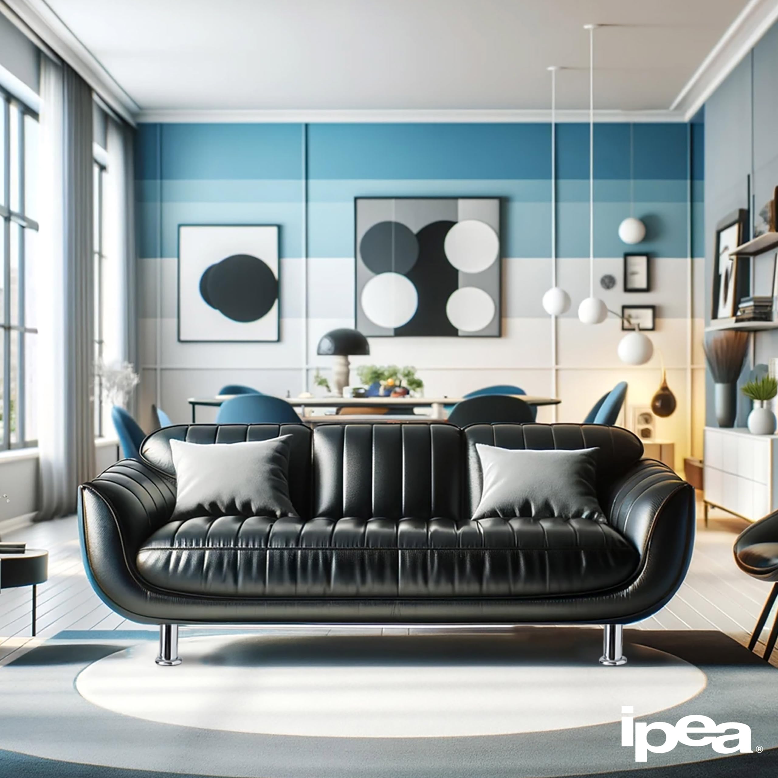 IPEA 4x Piedini per Mobili e Divani modello ACQUAMARINA CON BASE – Set di 4 Gambe in Ferro – Piedi dal Design Minimal per Poltrone, Armadi, Mobili Casa – Colore Cromato – Altezza 150 mm