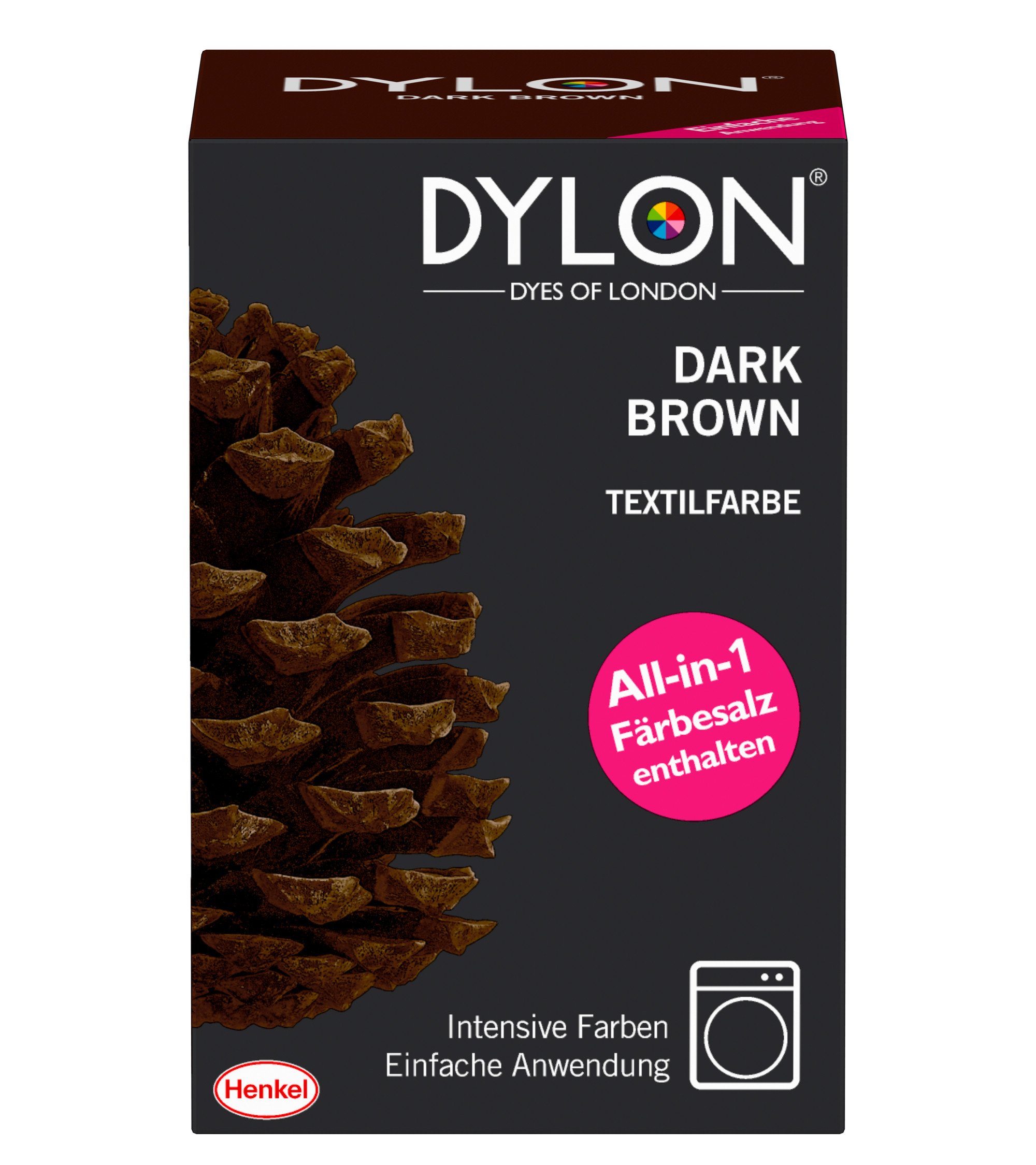 DYLON Textilfarbe, Dark Brown, 1er Pack (1 x 1 Stück)