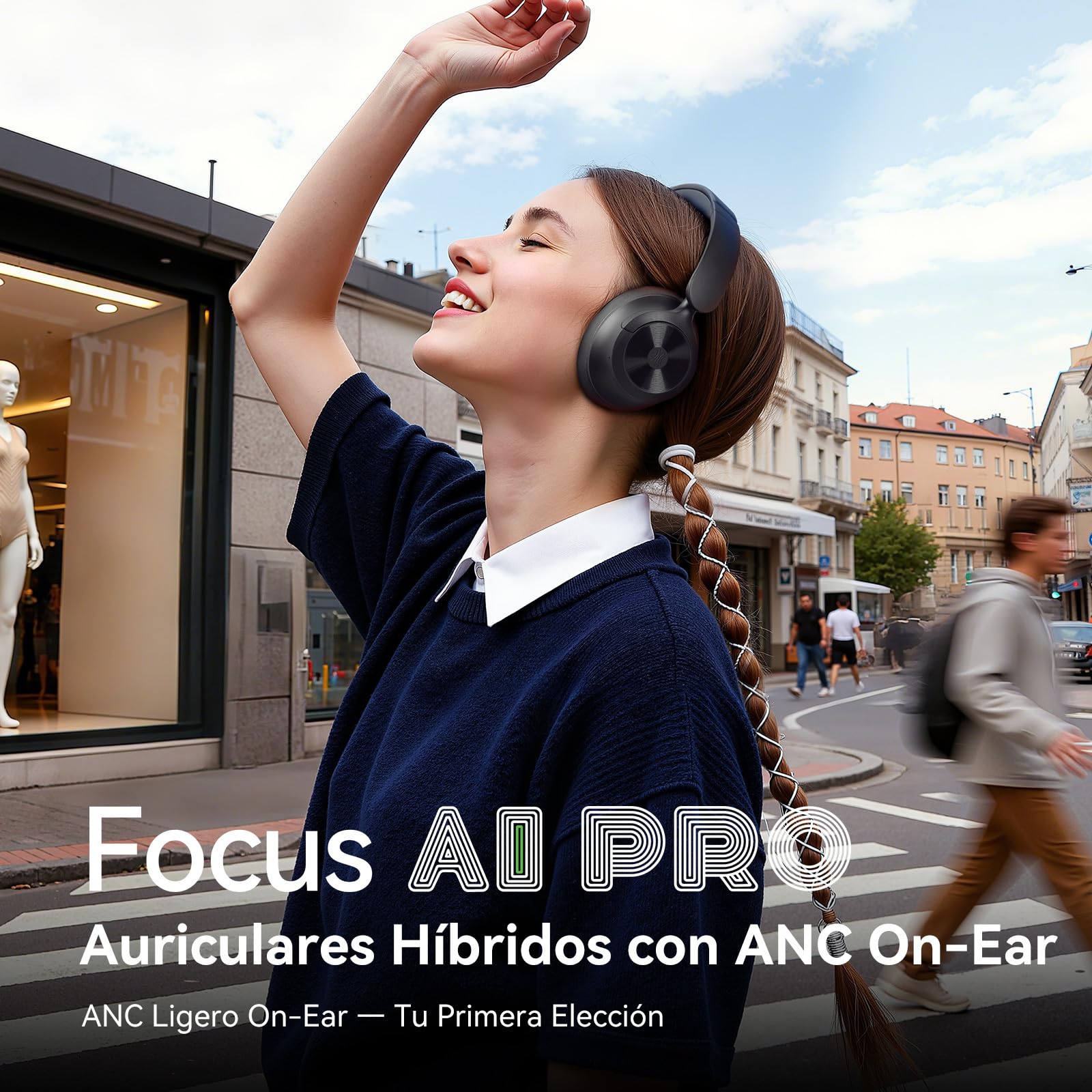 OneOdio Focus A1 Pro Auriculares On-Ear Inalámbricos con Cancelación Ruido