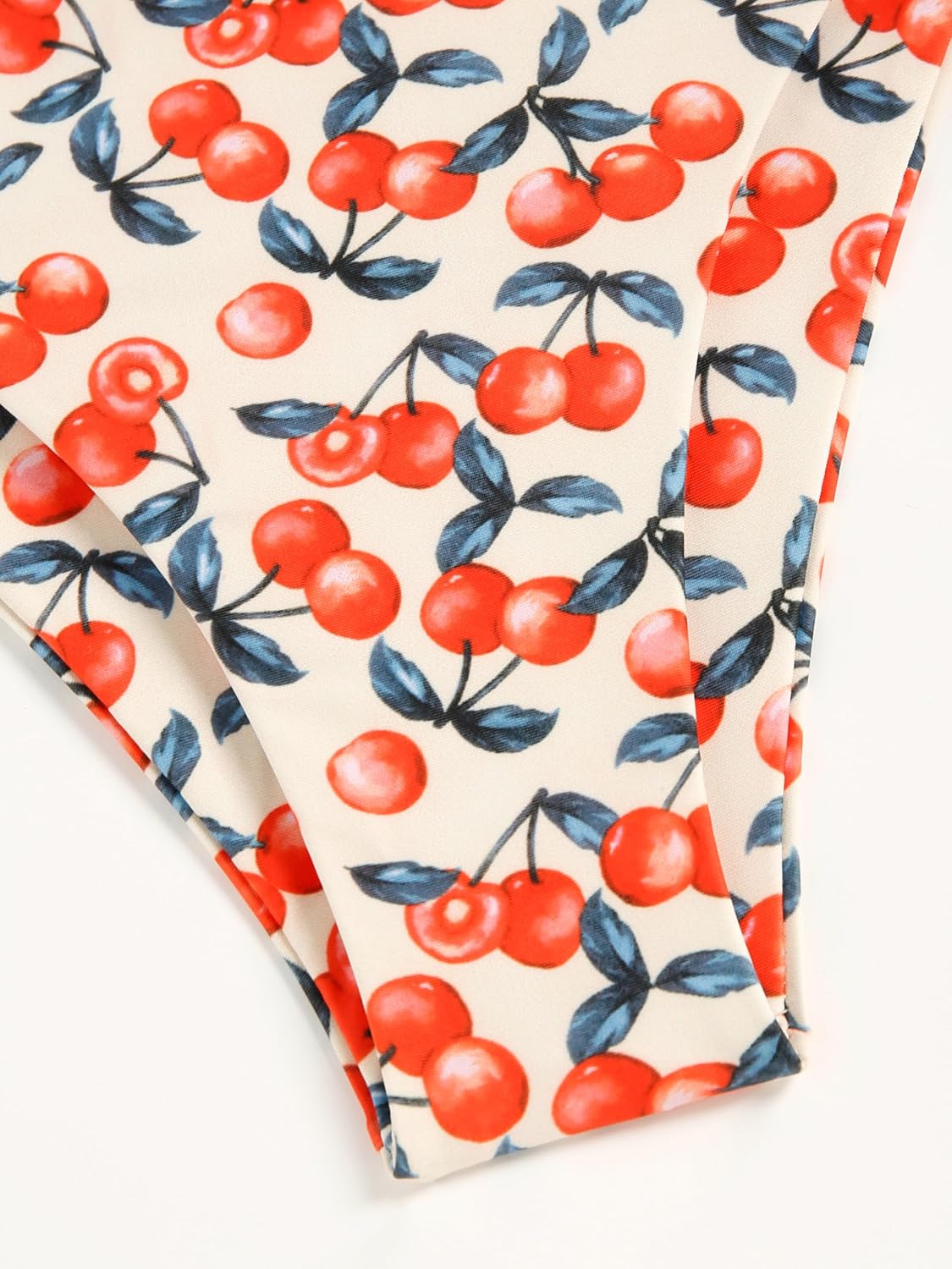 ZAFUL Women's V Neck Bikini Set High Waisted Swimsuits Lace Up Bow Decor Cheeky Two Piece Bathing Suit - Image 6