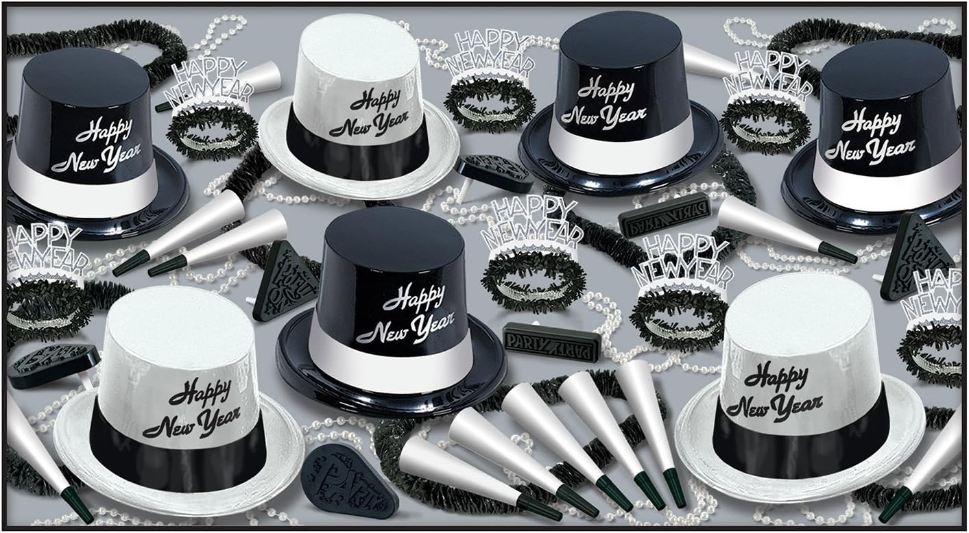 Beistle Black and White Legacy Party Favors, 1 Assortment Per Package