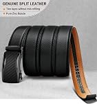 BULLIANT Mens Ratchet Belt, Leather Belt For Gift Mens Dress Casual 1 3/8",Size Adjustable