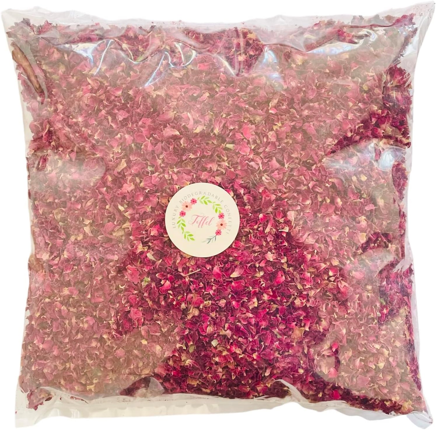 TOFFELTOFFEL Wedding Confetti Ecofriendly Biodegradable | Large Packs 250g, 50 Guests | Dried Rose Petals, 100% Natural Confetti | Potpourri, candle making, Party Supplies, Decorations (2x Large Red)