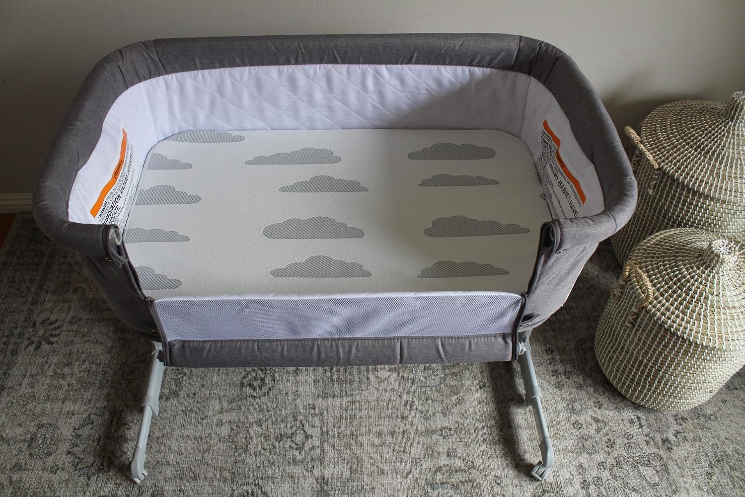 Baby Bassinet Mattress Topper, Waterproof Replacement Pad with Removable & Washable Mattress Covers (for Mika Micky/ANGELBLISS/Koolerthings)