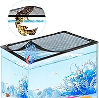 MLEJU Magnetic Aquarium Lid - Adjustable DIY Mesh Fish Tank Cover Prevents Jumps & Escapes, Fits Tanks up to 37x18, Easy Install