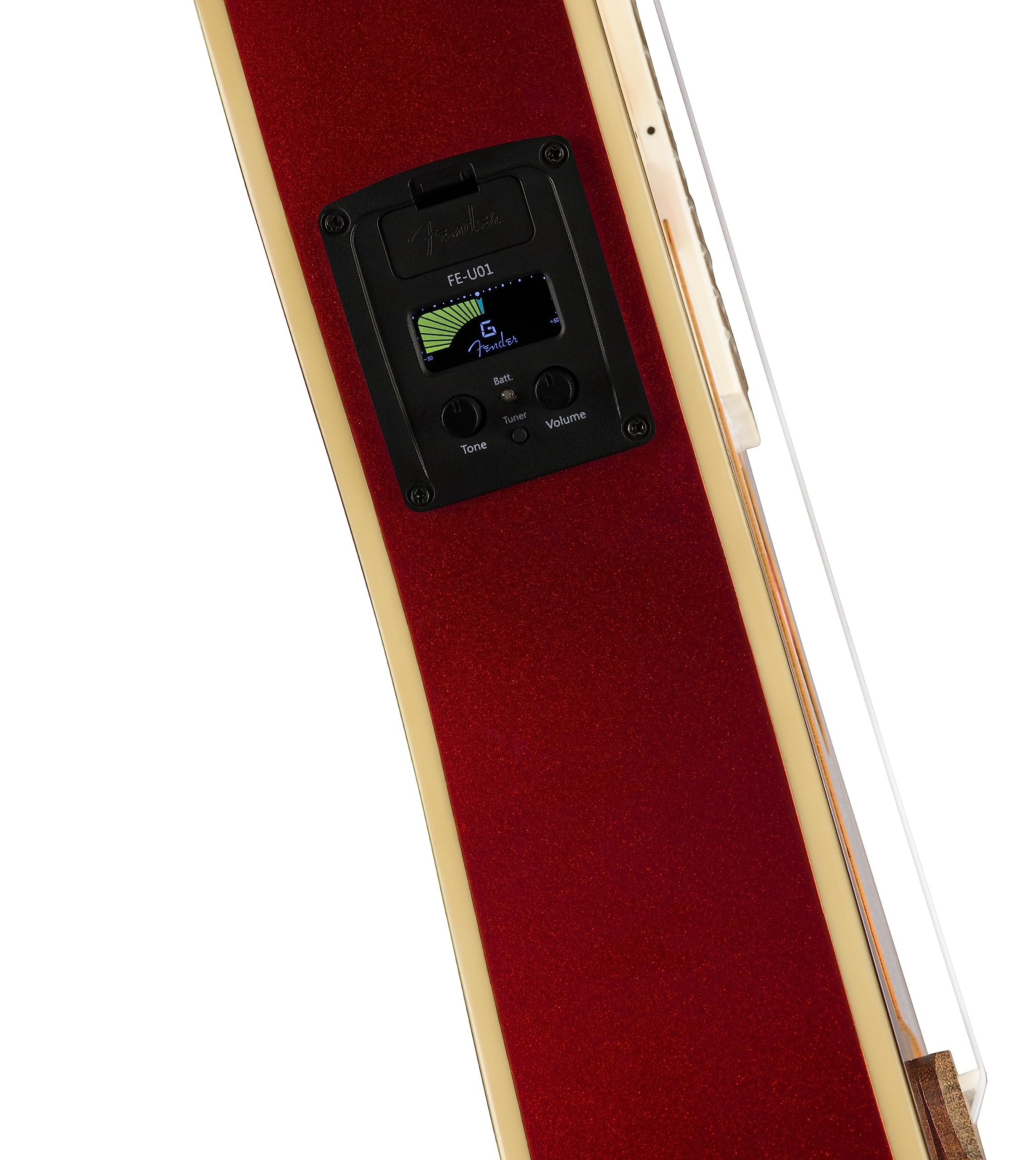 Fender Fullerton Strat® Uke, Walnut Fingerboard, White Pickguard, Candy Apple Red