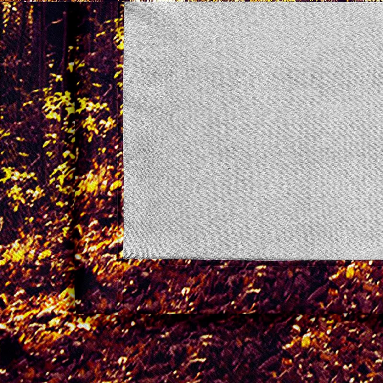 Wycian Schlafzimmer Deko Ösenvorhang Braun 2 Er Polyester Bäume Landschaft H244 X B214Cm