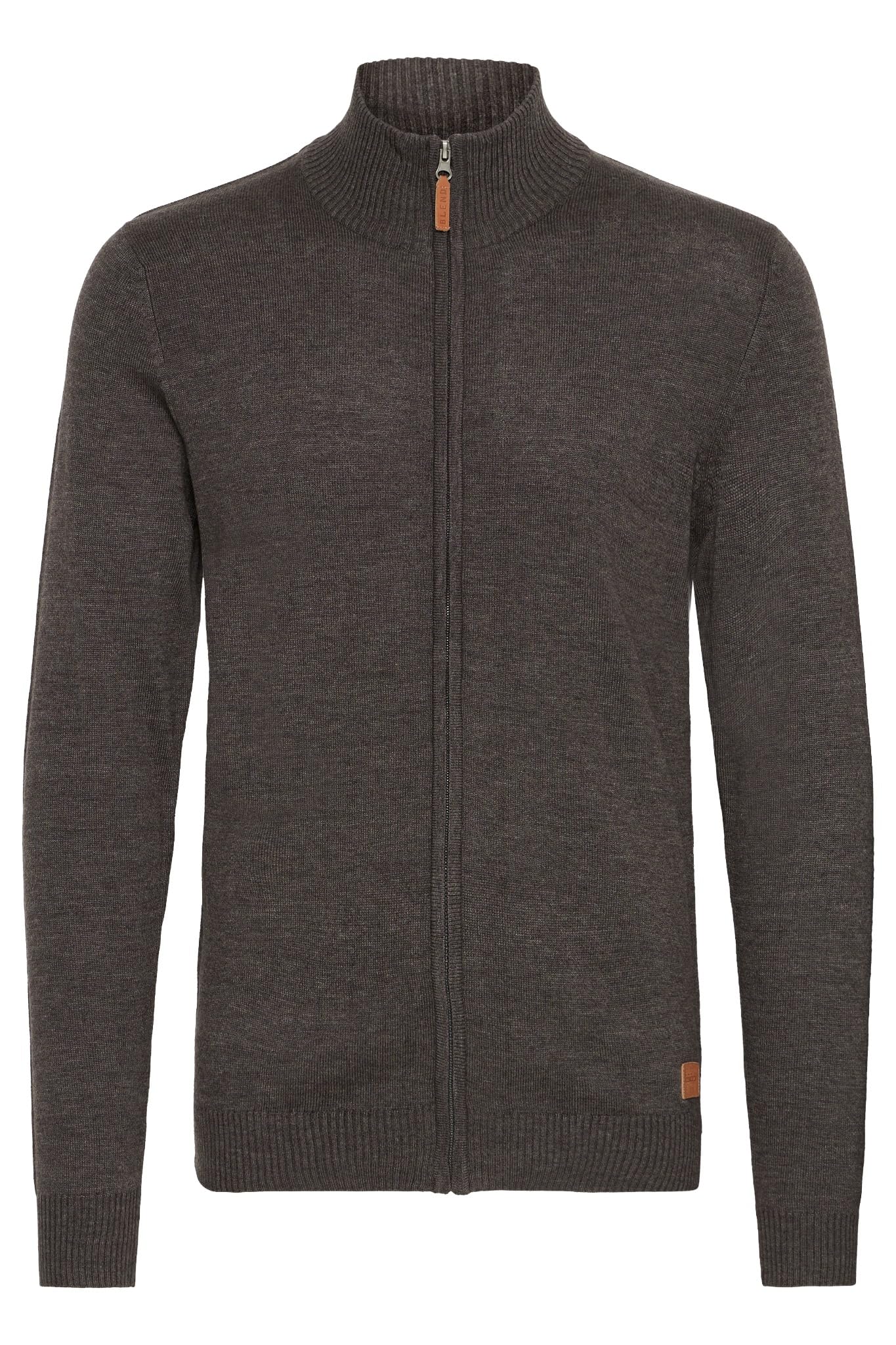 Blend BHNorman Herren Strickjacke Cardigan Feinstrick Pullover mit Stehkragen Reißverschluss Rippbündchen Baumwollmischung Regular fit