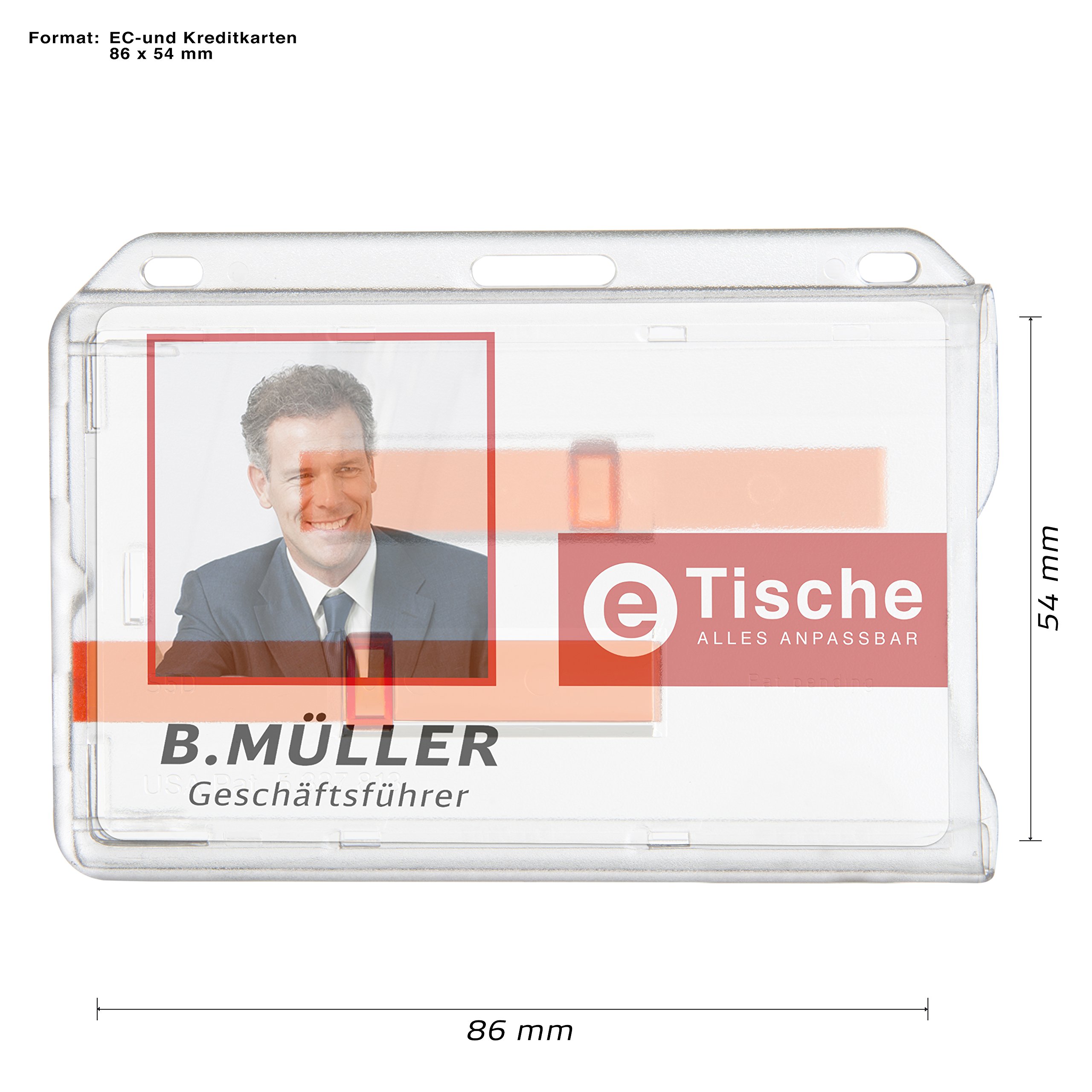 Porta Badge Verticale In Pelle Con Cerniera, 4 Scomparti Per Carte E Incisione Gratuita Del Monogramma Personalizzato - Italia - Foto 9