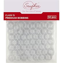 Class 15 Plastic Bobbins Sewing Bobbins Fits Brother, Singer, Janome, Kenmore 2518P Clear Plastic Bobbin Set for Drop-in System Taiwan Made, Packaged in Canada Sewing Machine Supplies