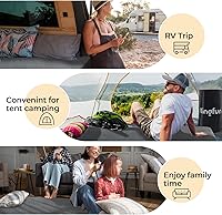 Vista 7 de Kingfun 3 Inch CertiPUR-US Memory Foam Camping Mattress, Waterproof Roll up Sleeping Pad, Thick Floor Sleeping Mats for Tent with Removable Travel