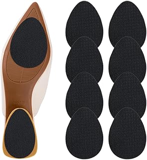 Non Slip Shoe Pads, GADEBAO Self Adhesive Anti Slip Shoe Grips on Bottom of Shoes, Odorless Silicone Shoe Slip Pads, High Heels Non Skid Sole Protector Stickers (Black-8 pcs)