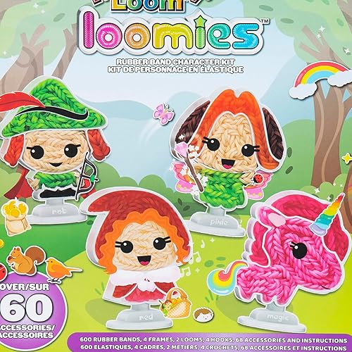 Miniatura 7 de Rainbow Loom Loomies - Figuras de comida  Kit de banda de goma de 4 personajes  Crea 4 personajes temáticos de comida, kit de manualidades, ideal
