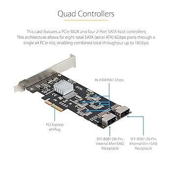 Amazon.co.jp: StarTech.com SATA 8ポート増設 PCI Express