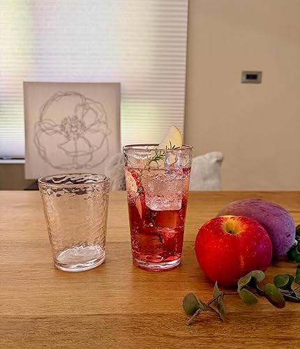 Miniatura 2 de KLIFA - Bonito 14.7 y 20 onzas, juego de 8, vasos acrílicos y vasos altos para beber, sin BPA, vasos de plástico apilables, aptos para lavavajillas,