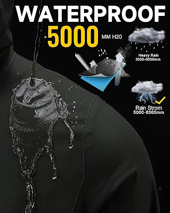 iCreek Rain Suit Waterproof Hooded Rain Gear Breathable Lightweight Packable Rain Jacket Pants Men Women for Hiking Fish Golf
