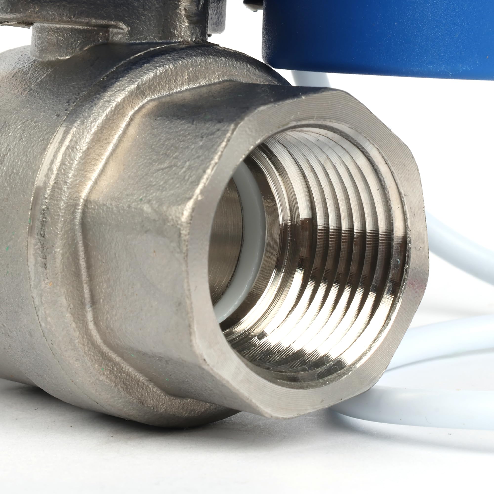 U.S. Solid Valvola a sfera motorizzata in acciaio inossidabile 3/4" - 85-265V AC, ritorno automatico 2 fili, comando manuale, normalmente aperta, porta completa