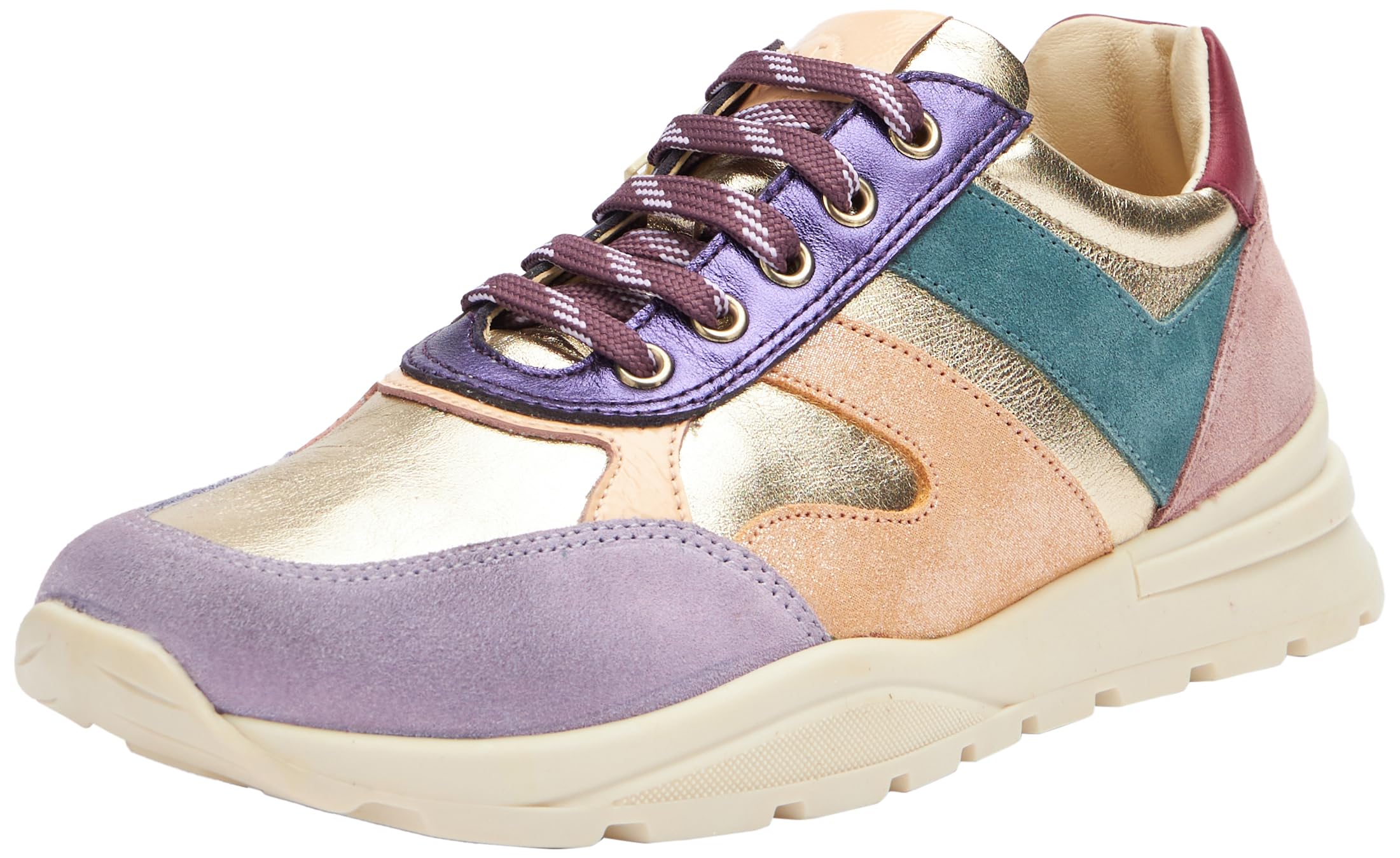 Naturino SHLATY, Crib Shoe, Lavender-Platinum,