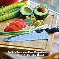 Vista 4 de Miracle Blade Tabla de cortar oficial, madera natural maciza, elaborada por expertos y versátil