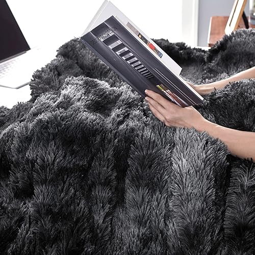 Miniatura 3 de Manta suave y mullida de piel sintética, reversible, ligera, esponjosa, acogedora, de felpa, cómoda, de microfibra Sherpa para sofá o cama, como