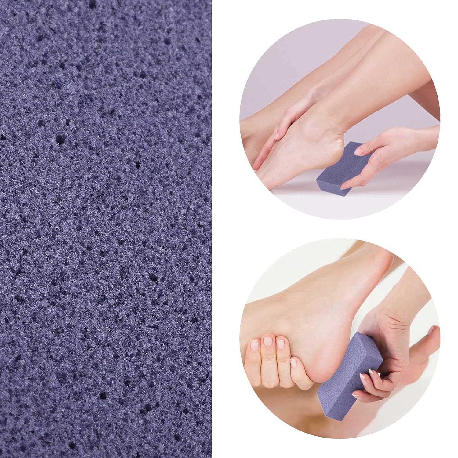 6 Pcs Foot Pumice Stone for Feet Hard Skin Pedicure Stone Scrubber Pedicure Exfoliator Tool for Feet Pedicure (Multi Color): Beauty