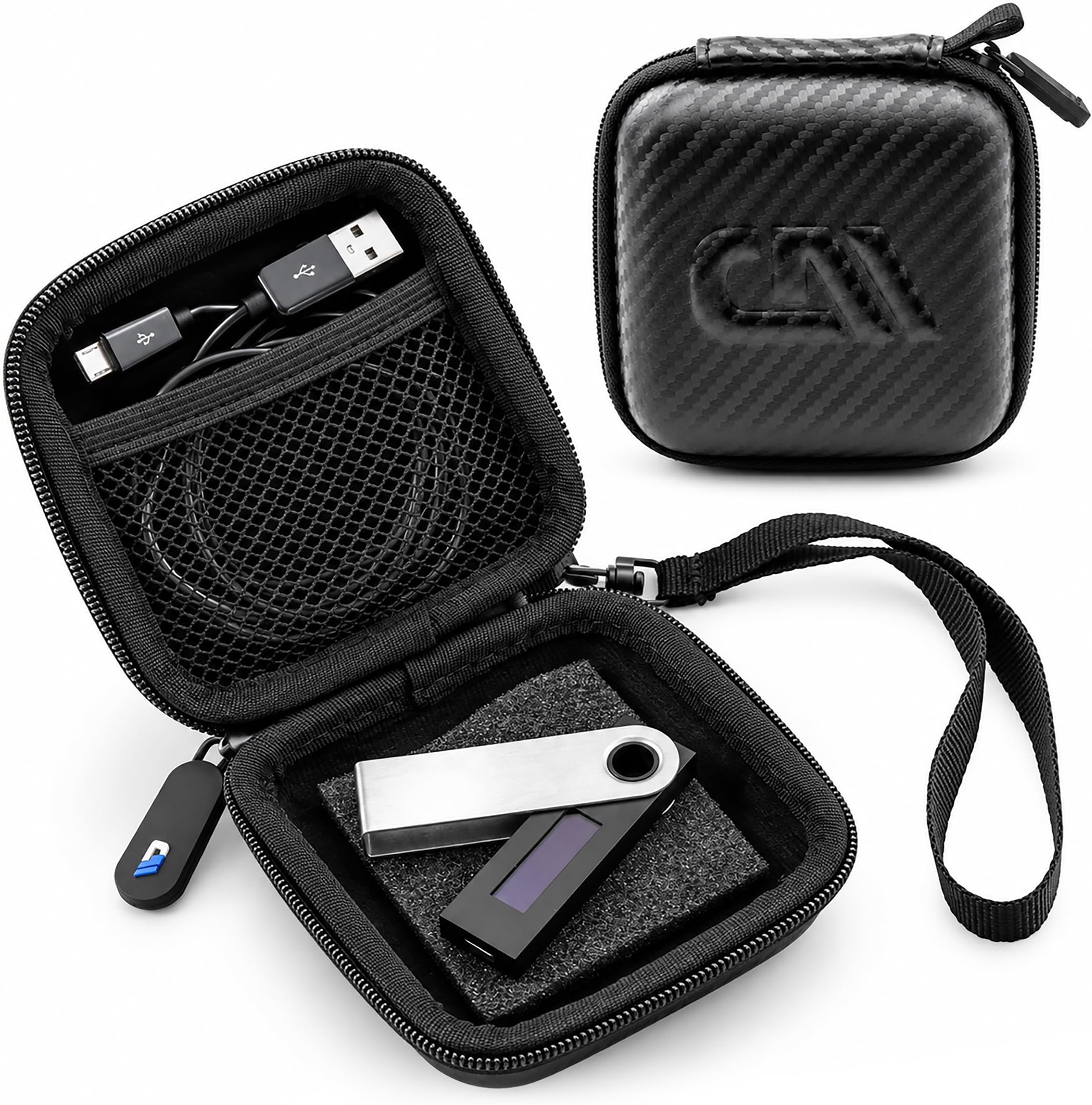 CASEMATIX Hardware Wallet Case for Ledger Nano X, Nano S and Trezor