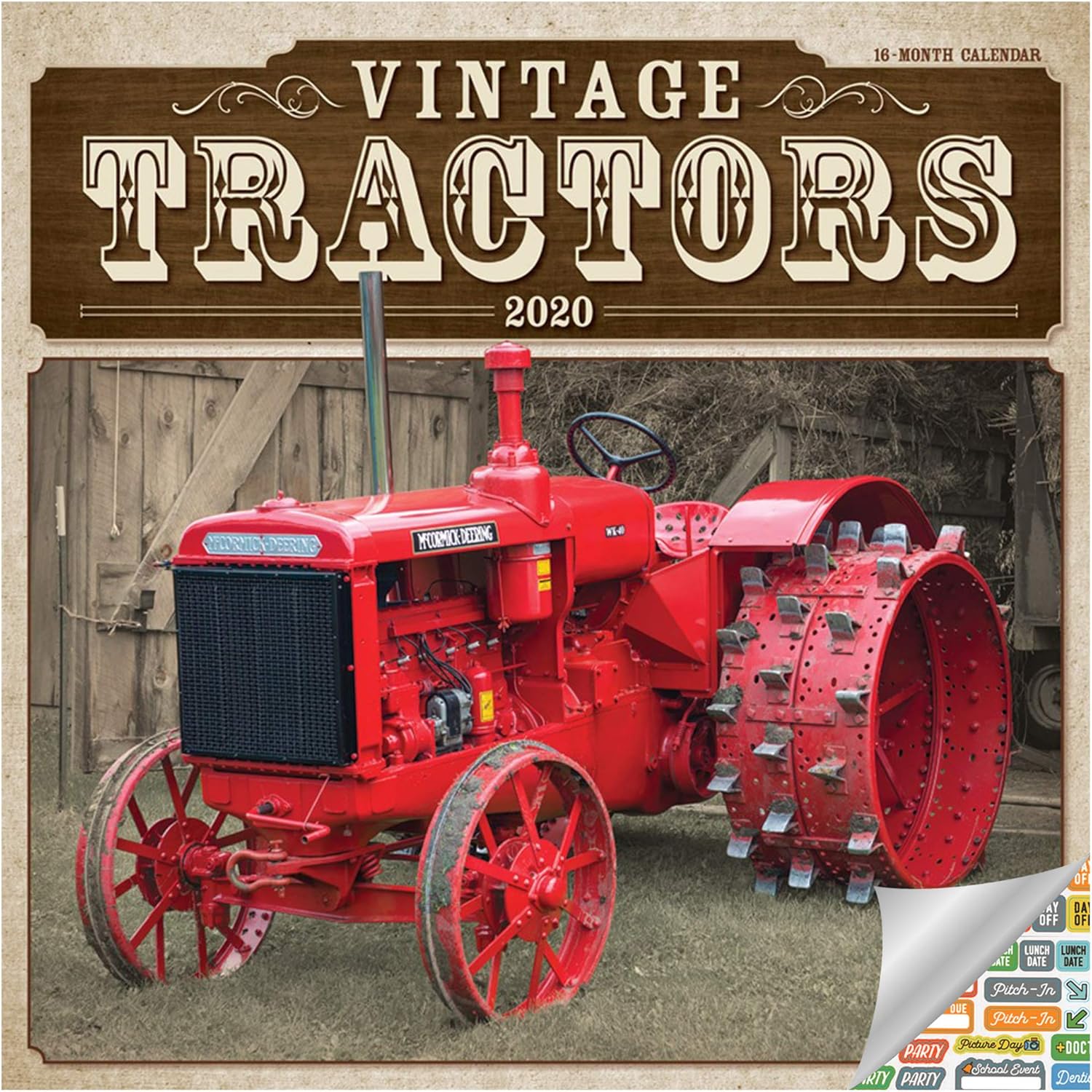 Vintage Tractors Calendar 2020 Set Deluxe 2020 Tractors Wall Calendar